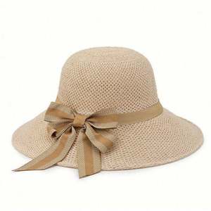 Chapeau de paille personnalisé à large bord pour femme, imprimé, pliable, pour la plage, les sorties estivales, la pêche, le ski et le quotidien - Product Image 2