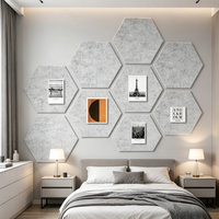 Panneaux acoustiques muraux hexagonaux en fibre de polyester écologiques et ignifuges, absorption acoustique hautement efficace, hôtel, hôpital