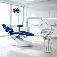 Fauteuil dentaire avec boîte latérale rotative, 12 ampoules LED, désinfection automatique, design ergonomique