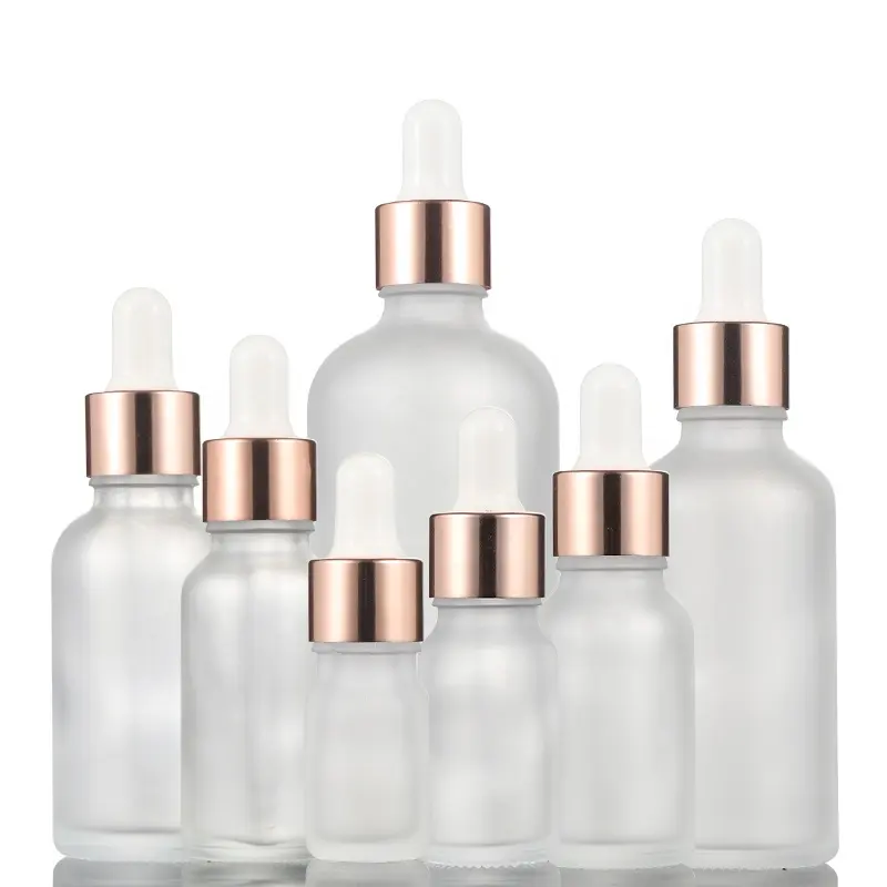Матовая прозрачная стеклянная бутылка-капельница для эфирного масла CBD, 10 мл, 20 мл, 30 мл, 50 мл
