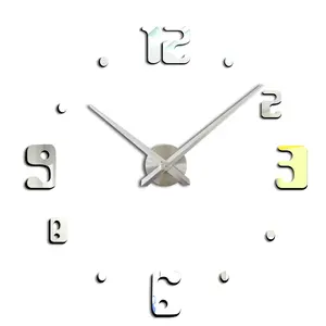 Orologio da parete orologio grande fai da te 3D numeri romani acrilico personalizzato decorazioni per la casa specchio orologio da parete parete