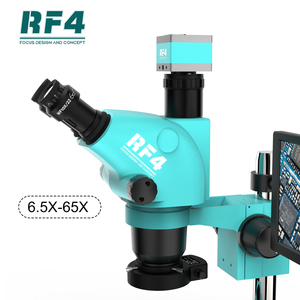 RF4 Stereo Trinocular Zoom 2K HD Camera 6565 <strong>Microscope</strong> 6.5-65x 10-inch Display Screen 144 LED Ring Light IP53 1-Year Warranty - Product Image 4