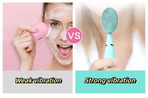 Cepillo de limpieza facial eléctrico de silicona Limpiador profundo de poros de belleza vibratorio de mano con exfoliantes Cepillo de limpieza facial - Product Image 6