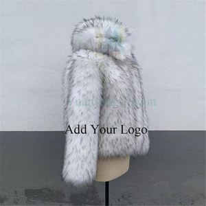 Wholesale Women's <strong>Leo</strong> Print Customer Design Fashion Winter's Faux Fur Coat - Product Image 2