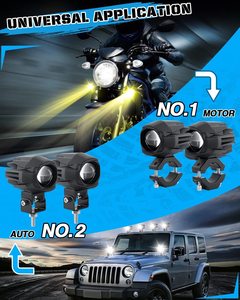 Yosovlamp, faros LED para motocicleta, 40W, focos de dos colores blancos y amarillos, 4000LM, venta directa de fábrica - Product Image 5