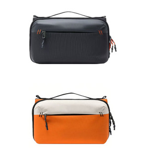 Volcano Storage Bag For Digital Devices Pocket 3 Power Bank Organizer Durable Polyester Commute Travel Orange Black - Product Image 1