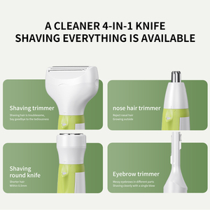 Electric Rotating Disc <strong>Trimmer</strong> for Women USB-C Rechargeable Painless <strong>Ladies</strong> Body Razors <strong>Nose</strong> Face Leg Cordless Bikini Shaver - Product Image 2