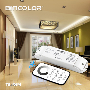 Controlador Dimmer <span class=keywords><strong>PWM</strong></span> para Fita <span class=keywords><strong>LED</strong></span> Bincolor T6+R4M Atacado 4 Zonas 4CH*5A 20A para Luz <span class=keywords><strong>LED</strong></span> Única - Product Image 6