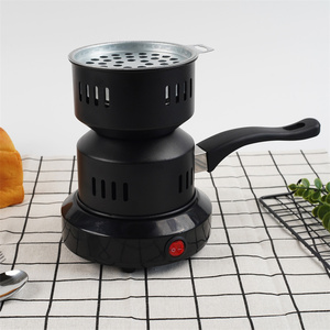 Venta al por mayor multiusos negro Mini calefacción eléctrica placa caliente estufa de carbón Hookah con mango - Product Image 2