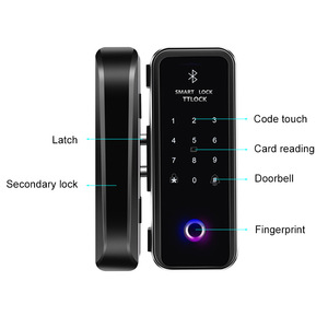 Bilixo fechadura de porta ttlock, app digital inteligente, elétrico, com wi-fi, impressão digital, para casa, lidar com fechaduras e chaves - Product Image 2