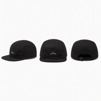 Casquette de papa à 5 panneaux à visière plate en coton doux brodé avec logo, vente en gros d'usine