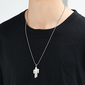 Collar de acero inoxidable para hombre, Gargantilla con personalidad, Billie Eilish - Product Image 3