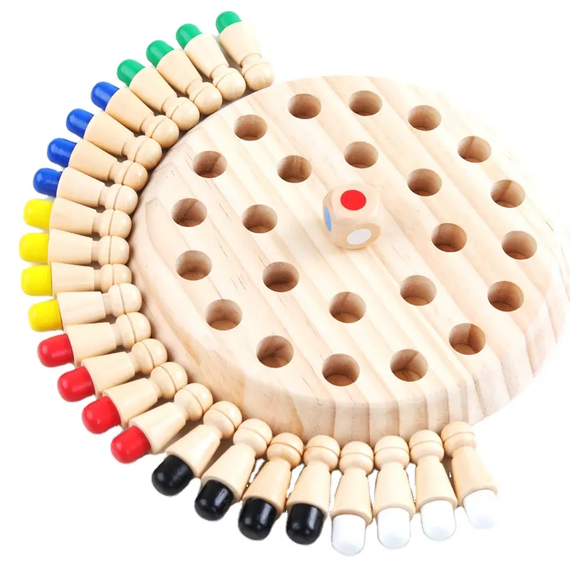 2024 New Design High Quality Wooden Memory Match Stick Chess Game Hot Selling Developing Kids Intelligence Educational Toys