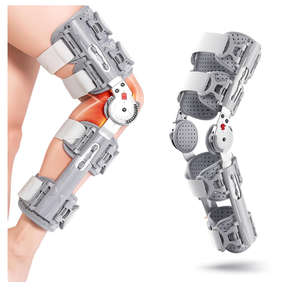 HKJD Rehabilitationsausrüstung Verstellbare Medizinische Orthopädische ROM-Knieorthese mit Drehgelenk und Regler für <span class=keywords><strong>Arthrose</strong></span> - Product Image 1