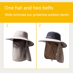 หมวกตกปลาพับได้ปีกใหญ่สำหรับกลางแจ้งหมวกกันแดดหมวกกันแดดสำหรับผู้ชายและผู้หญิงเดินทางเดินป่าปีนเขาปีนเขา - Product Image 5