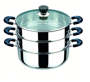 Ensemble <span class=keywords><strong>de</strong></span> casseroles multifonctionnelles en acier inoxydable écologiques compatibles induction et <span class=keywords><strong>gaz</strong></span> avec couvercle en verre - Product Image 2