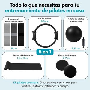 ชุดของขวัญพิลาทิสสีสันใหม่พร้อมลูกบอล วงแหวน และสายยางยืดสำหรับตลาดช่วงเทศกาลและฟิตเนสที่บ้าน - Product Image 6