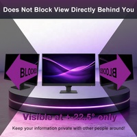 Filtre de confidentialité anti-espion amovible bidirectionnel pour moniteur BenQ 27 pouces 16:9, protection d'écran anti-reflets bloquant la lumière bleue