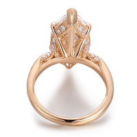 Bagues de mode en or jaune 18K, 14K, 10K avec diamants de laboratoire DEF VVS, bagues personnalisées faites à la main, alliances en or pour femmes