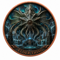Pièce de monnaie en cuivre pur 999 de 5 oz, série Deep Sea, thème Mythos de Cthulhu en relief, édition collector 3D UV