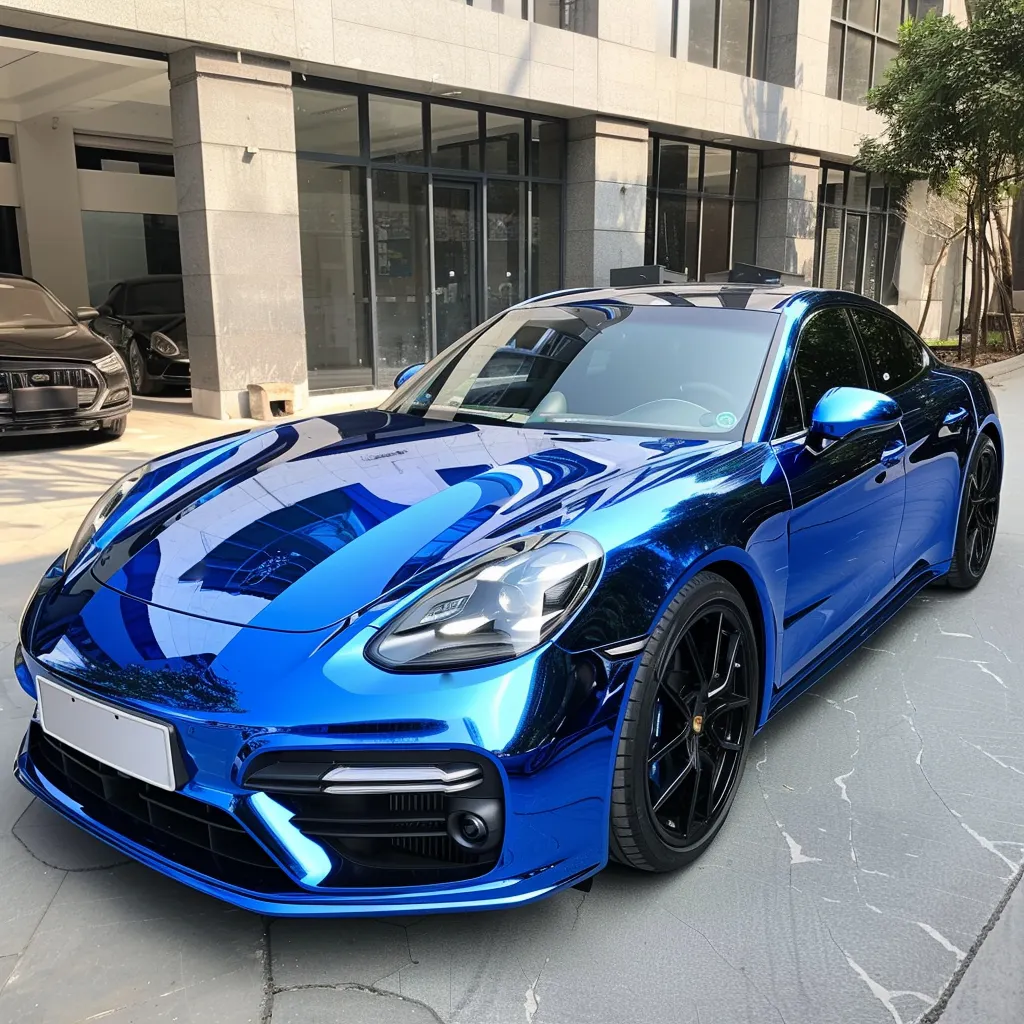 2024 car full body vinyl sticker hot selling decorative car wrapping vinyl film air channel chrome matte ice wrap