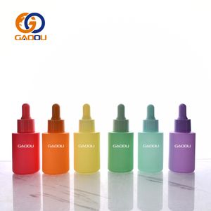 Flacon compte-gouttes en verre de luxe 15 ml 30 ml 50 ml, contenants cosmétiques colorés pour huiles essentielles, emballage pour soins de la peau - Product Image 5