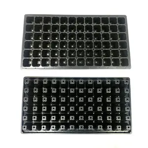 Nursery Plastic Tray Large Deep 72 Cell PS Black Plastic Forest Nursery Seedling Trays With Lid For Tree Seed Propagation