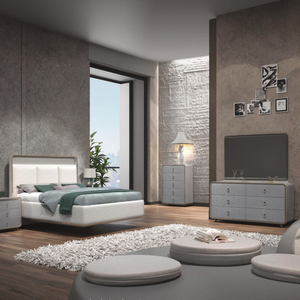 Sang Trọng Hiện Đại Vua Kích Thước 5-Mảnh Phòng Ngủ Đặt Bên Giường Bảng Tủ Quần Áo & Bàn Trang Sức Cho Khách Sạn & Biệt Thự - Product Image 2