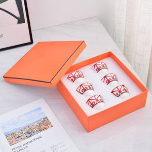 Service à thé en porcelaine fine européenne à prix réduit, tasses à expresso et soucoupes - Product Image 4