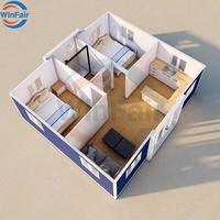 Maison préfabriquée pliable de qualité supérieure WinFair Chine - Maison mobile extensible à 2 chambres avec salle de bain en Chine
