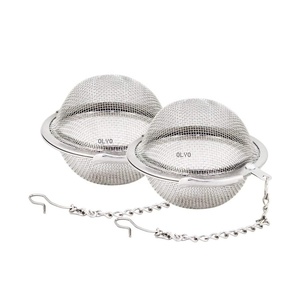 201 304 Thép Không <span class=keywords><strong>G</strong></span>ỉ Trà Lá Trà Lưới Mịn Trà Bóng Infuser Lọc - Product Image 1