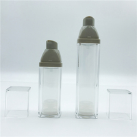 Flacon vide en plastique élégant à double paroi pour crème, lotion, shampoing, fond de teint liquide, avec bouchon, 30ml 50ml