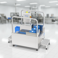 Machine de nettoyage de semelles industrielles avec brosse rotative et unité de dosage réglable pour le nettoyage des entrées d'usine