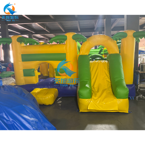 Trẻ em thương mại ngoài trời PVC Kỳ Lân lâu đài <span class=keywords><strong>bouncy</strong></span> bơm hơi với Nhà trượt cho thuê bên - Product Image 5