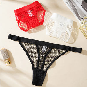 Ropa interior de malla sexy para mujer Deportes Chica simple Hueco Transpirable Naked Sense Tanga de mujer sin costuras - Product Image 3