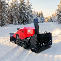 Déneigeuse sur chenilles télécommandée à moteur diesel 15 CV 195F, largeur 120 cm