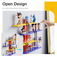 DAYOOH Étagère murale de présentation pour boîtes mystères, support de rangement multicouche de haute qualité pour mini figurines d'anime en plastique