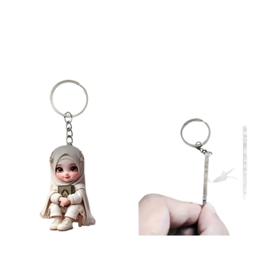 Portachiavi 2D piatto in acrilico con dea mediorientale e foglie ispirate alla <span class=keywords><strong>natura</strong></span>, ideale per interni auto, decorazioni per la casa, regalo unico - Product Image 5