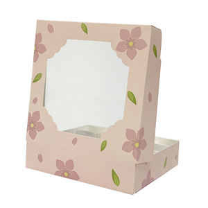 Caja <span class=keywords><strong>de</strong></span> papel <span class=keywords><strong>de</strong></span> diseño Sakura, bonito, Rosa, con 16 compartimentos y ventana, venta al por mayor - Product Image 4