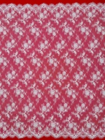 Tissu de dentelle en tulle à cils brodé floral en grappe, orné de perles tubulaires et de perles à la main, ajouré, pour robe de mariée et de soirée