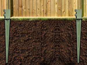 Piquets de <span class=keywords><strong>sol</strong></span> en acier galvanisé pour clôture extérieure, ancrages de poteaux - Product Image 4