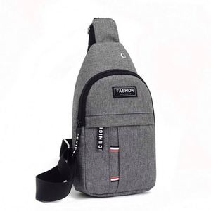 Custom Logo Men's <b>Chest</b> Bag Outdoor Casual Sport New Youth Messenger Bag <b>Small</b> Backpack Trend Solid Color Single Shoulder Bag - Product Image 1