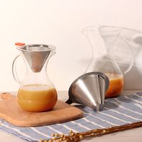 Cafetière à filtre en verre réutilisable avec carafe en verre pour vos ensembles de thé et de café