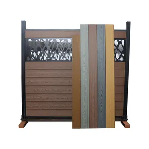 SONSILL Modern privacy Waterproof wpc slats composite fence panel for garden