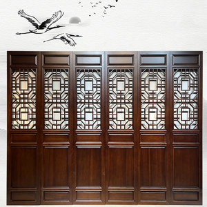 Mejor precio madera tallada diseño ratán artesanía estilo chino pared de partición móvil Interior nueva pantalla divisoria de habitación para dormitorio - Product Image 1