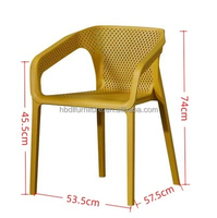 DL Furniture Nouveau design Mobilier d'extérieur en plastique Chaise de loisirs de jardin Chaise de salle à manger en plastique PP blanc pour le dîner