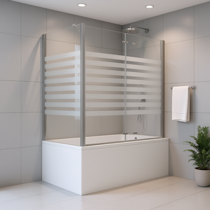 Cabine de douche rectangulaire en verre trempé avec porte coulissante 47,2x26,8x51,2 pouces, design contemporain - Product Image 2