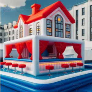 Toboggan gonflable de bar à louer Toboggan de jeux extérieur Toboggan gonflable de <span class=keywords><strong>parc</strong></span> Toboggans aquatiques gonflables à double voie - Product Image 1