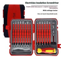 Tournevis d'électricien en acier au chrome vanadium rechargeable OEM 29-en-1 avec embouts Phillips Garantie 1 an