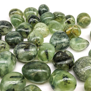 للبيع بالجملة أحجار كريمة من أحجار بريهنيت الخضراء الكريستالية الطبيعية ، حصى من الكرستال الأخضر للبيع - Product Image 3